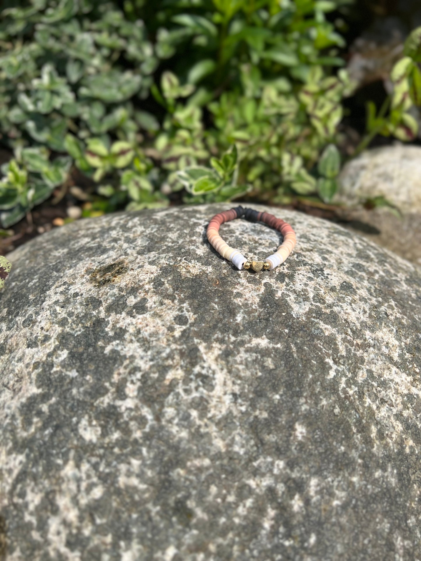 Beige hjerte armbånd💛