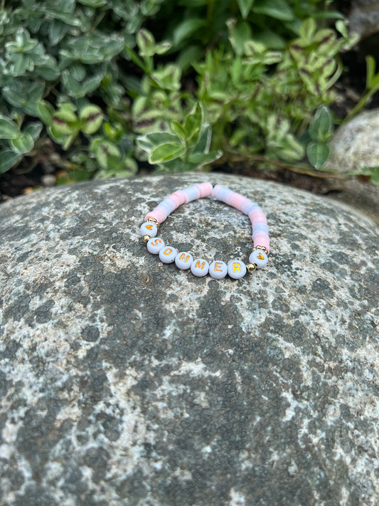 Rosa «sommer» armbånd💗