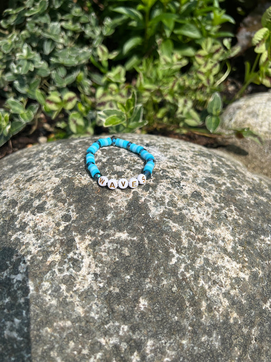 Blått «waves» armbånd🌊💙🩵